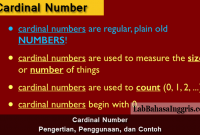 Cardinal number adalah - Pengertian, Penggunaan, dan Contoh